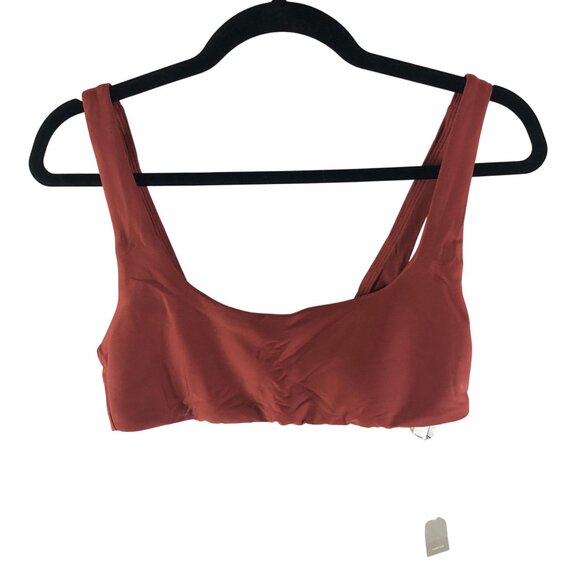 J Crew Lana Bikini Top Classic Sculpt Removable Pads Adjustable Straps Coral M - Picture 3 of 7